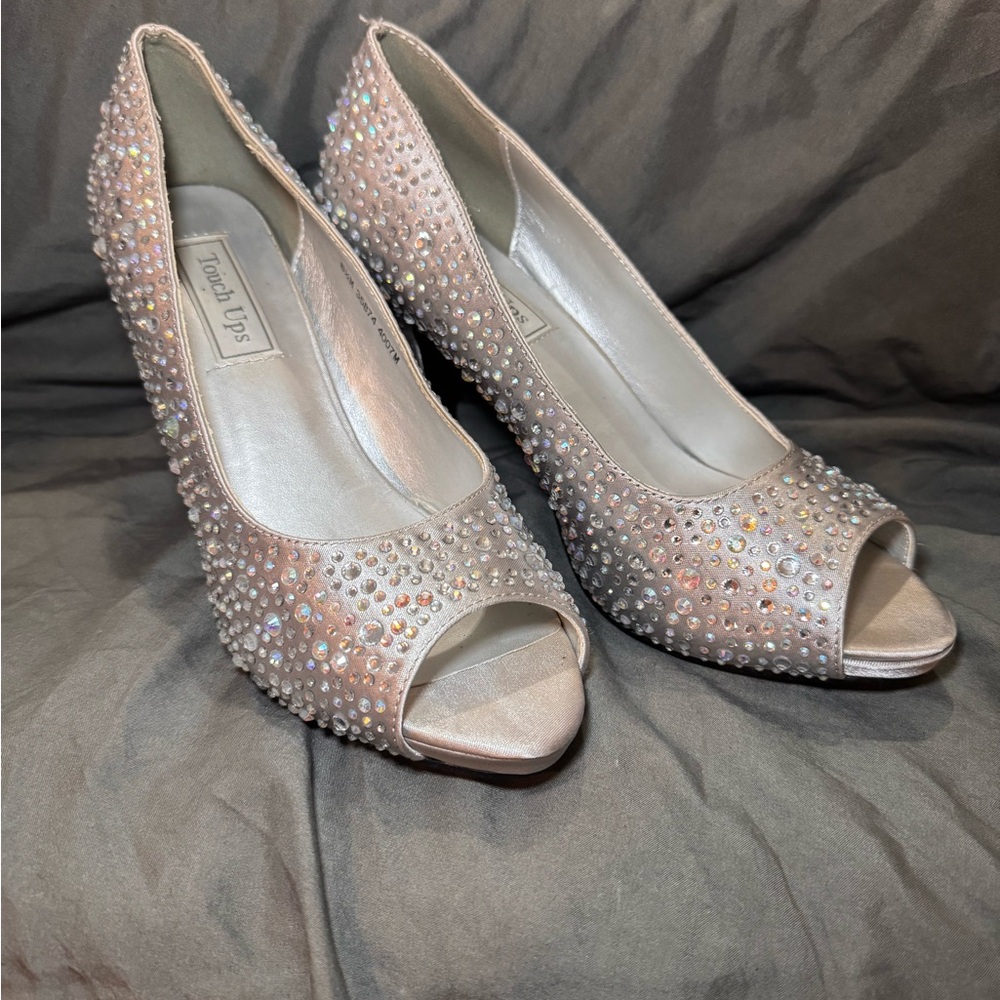 Touch Ups Silver Crystal Embellished Heels